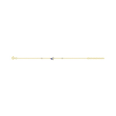 Bracelet en plaqué or et oxyde de zirconium