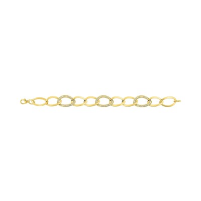 Bracelet en plaqué or et oxyde de zirconium