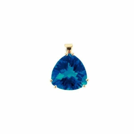 Pendentif Gringoire Joaillerie en or jaune et topaze Blue London de 2.02ct