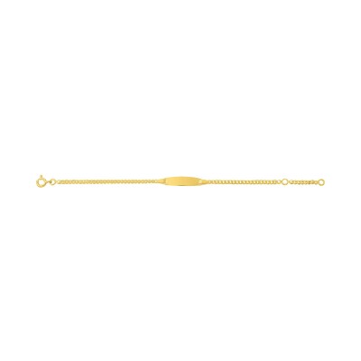 Gourmette bébé en plaqué or, taille 15cm