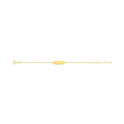 Gourmette bébé en plaqué or, taille 15cm