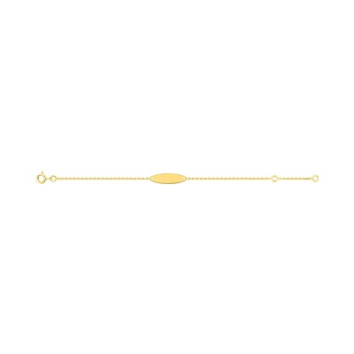 Gourmette bébé en plaqué or, taille 15cm