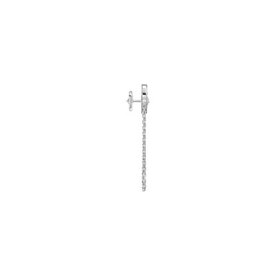 Mono boucle d'oreille chaîne Messika Move Uno en or blanc et diamants