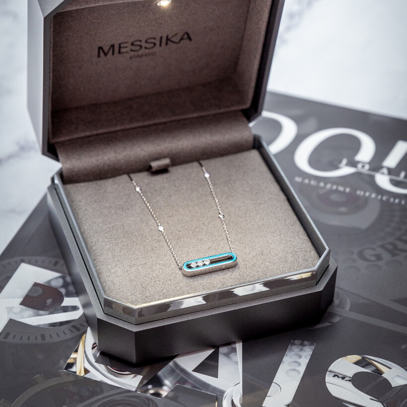 Messika Baby Move necklace, white gold and diamonds
