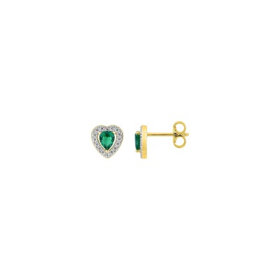Clous d'oreilles en plaqué or et oxyde de zirconium