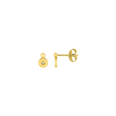 Clous d'oreilles en plaqué or et oxyde de zirconium