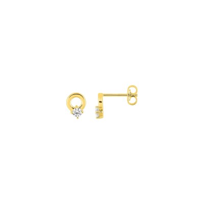 Clous d'oreilles en plaqué or et oxyde de zirconium