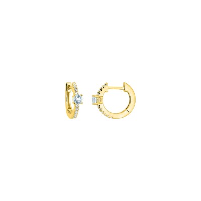 Boucles d'oreilles créoles en plaqué or et oxyde de zirconium