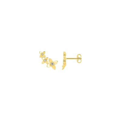 Clous d'oreilles en plaqué or et oxyde de zirconium