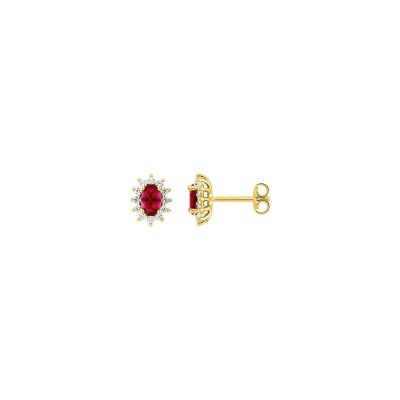Clous d'oreilles en plaqué or et oxyde de zirconium