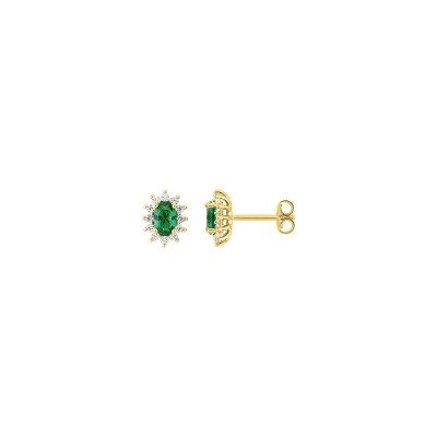 Clous d'oreilles en plaqué or et oxyde de zirconium