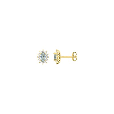 Clous d'oreilles en plaqué or et oxyde de zirconium