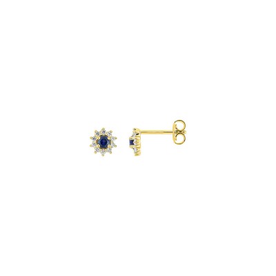 Clous d'oreilles en plaqué or et oxyde de zirconium