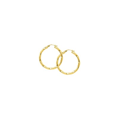 Boucles d'oreilles créoles en plaqué or