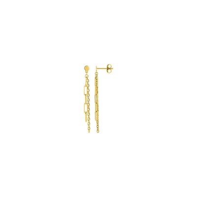 Boucles d'oreilles pendantes en plaqué or