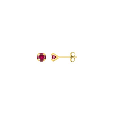 Clous d'oreilles en plaqué or et oxyde de zirconium
