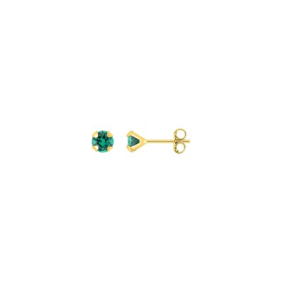 Clous d'oreilles en plaqué or et oxyde de zirconium