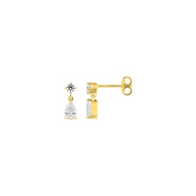 Clous d'oreilles en plaqué or et oxyde de zirconium