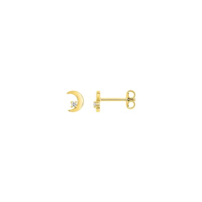 Clous d'oreilles en plaqué or et oxyde de zirconium