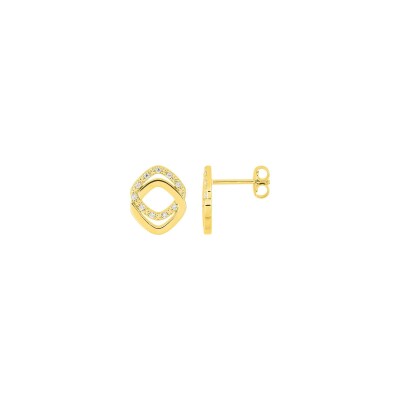 Clous d'oreilles en plaqué or et oxyde de zirconium