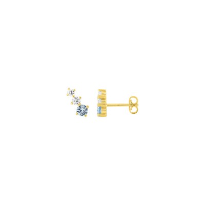 Clous d'oreilles en plaqué or et oxyde de zirconium