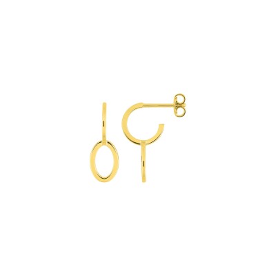 Boucles d'oreilles demi créoles en plaqué or