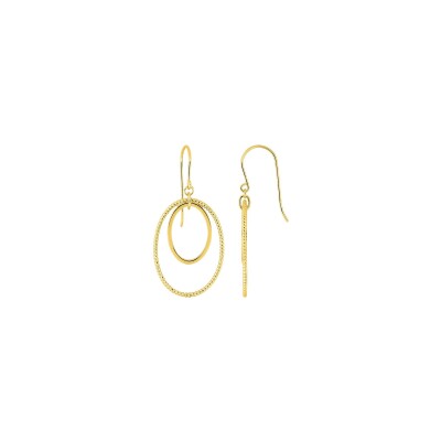 Boucles d'oreilles pendantes en plaqué or