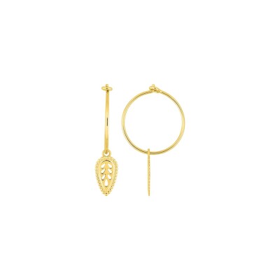 Boucles d'oreilles créoles en plaqué or