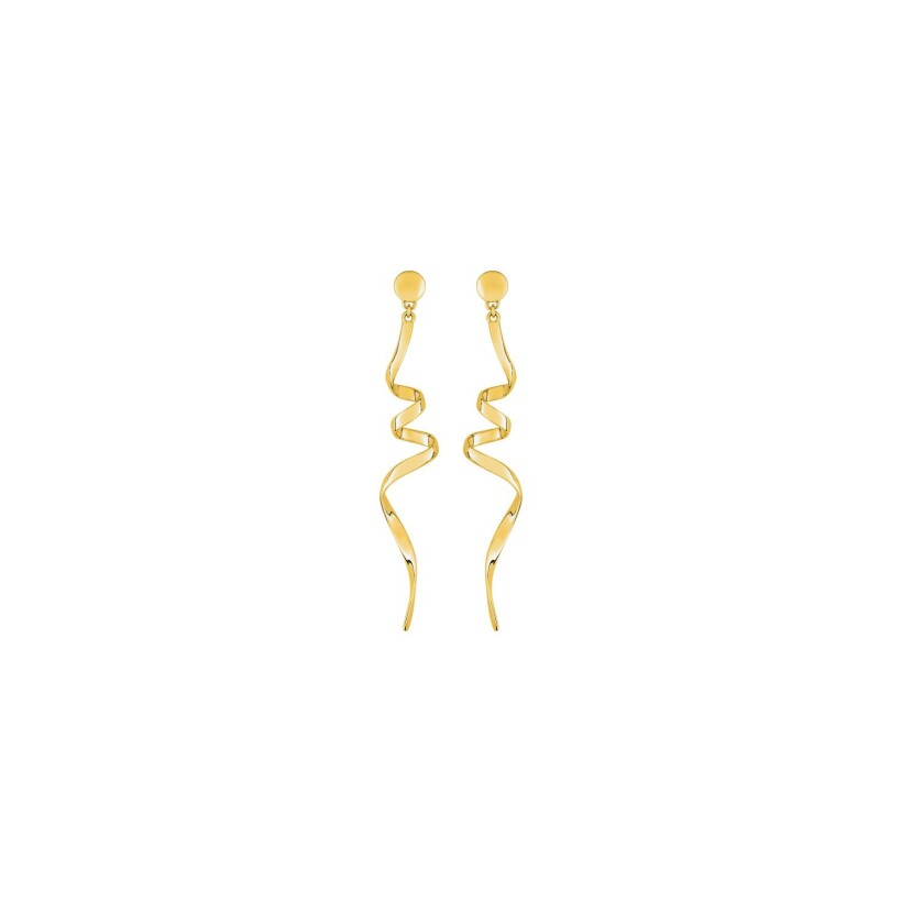 Boucles d'oreilles pendantes en plaqué or