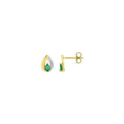 Clous d'oreilles en plaqué or et oxyde de zirconium