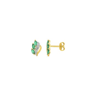 Clous d'oreilles en plaqué or et oxyde de zirconium