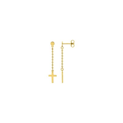 Boucles d'oreilles pendantes en plaqué or