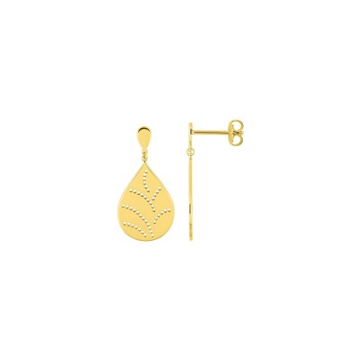 Boucles d'oreilles pendantes en plaqué or