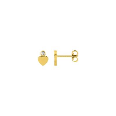 Clous d'oreilles en plaqué or et oxyde de zirconium