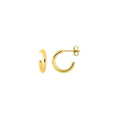 Boucles d'oreilles demi créoles en plaqué or