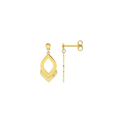 Boucles d'oreilles pendantes en plaqué or