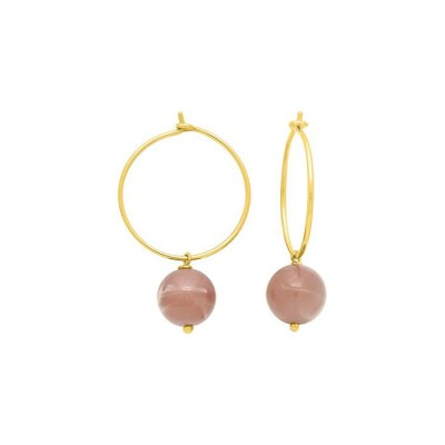 Boucles d'oreilles créoles en plaqué or