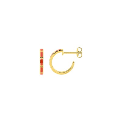 Boucles d'oreilles demi créoles en plaqué or