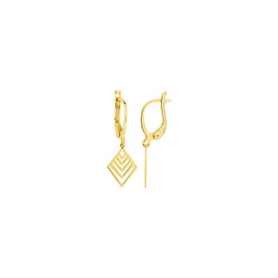 Boucles d'oreilles pendantes en plaqué or