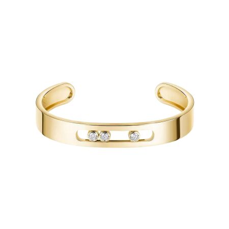 Bracelet bangle Messika Move Joaillerie en or jaune et diamants