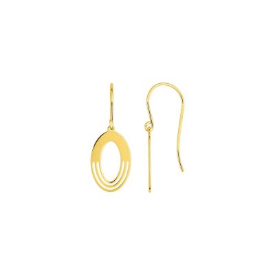 Boucles d'oreilles crochet en plaqué or