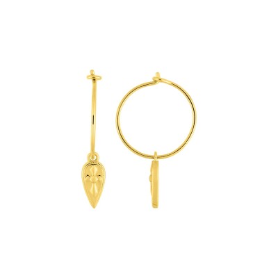 Boucles d'oreilles créoles en plaqué or