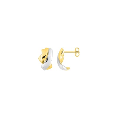 Boucles d'oreilles demi créoles en plaqué or