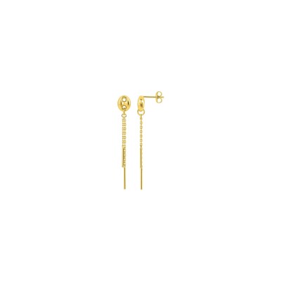 Boucles d'oreilles pendantes en plaqué or