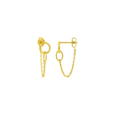 Boucles d'oreilles pendantes en plaqué or