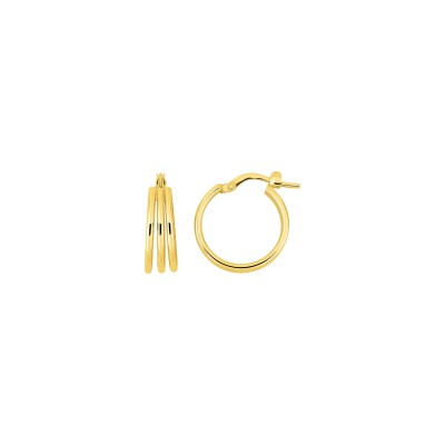 Boucles d'oreilles créoles en plaqué or