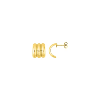 Boucles d'oreilles demi-créoles en plaqué or