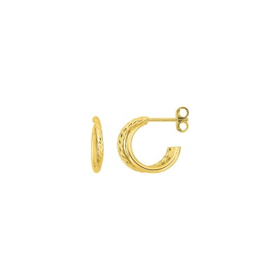 Boucles d'oreilles demi-créoles en plaqué or