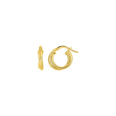 Boucles d'oreilles créoles en plaqué or