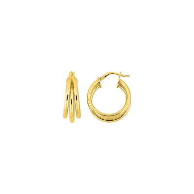 Boucles d'oreilles créoles en plaqué or
